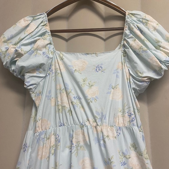 LoveShackFancy Target Women's Dress Size 14 Floral Maxi Puff Sleeve Cottagecore - Picture 10 of 14